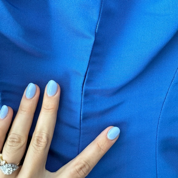 J Mendel Blue Silk Mini Dress - Picture 8 of 9